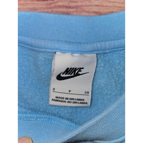 Nike Swoosh Blue Crew Neck Sweatshirt Small - Picture 5 of 8